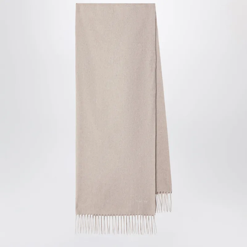 Sand-Colored Cashmere Scarf made by MaxMara