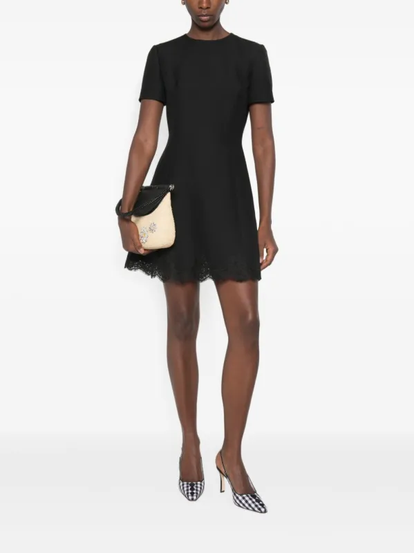 Wool And Silk Blend Mini Dress made by Valentino Garavani