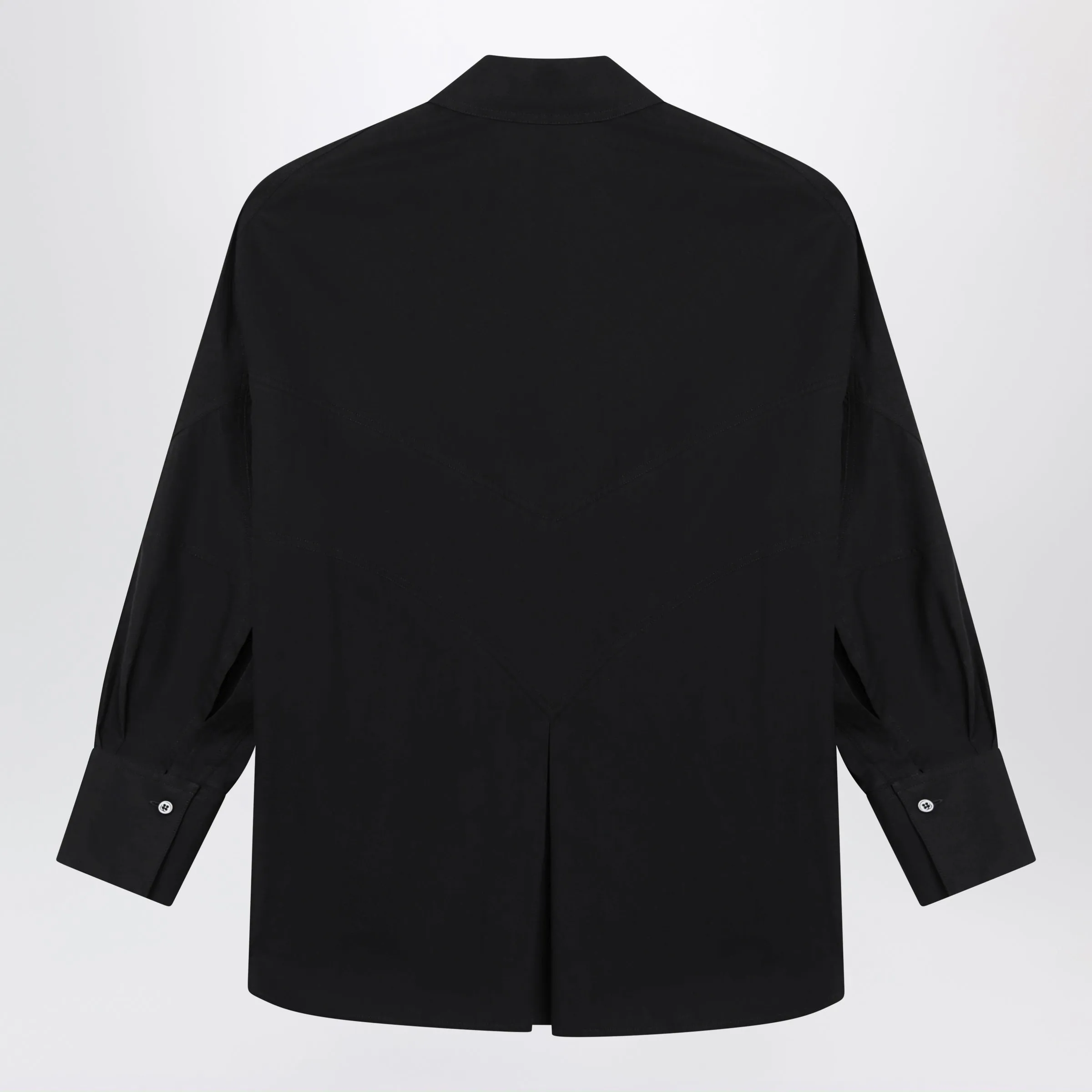 Black Cotton Shirt With Logo sold by Wanan Luxury product image thumbnail 2