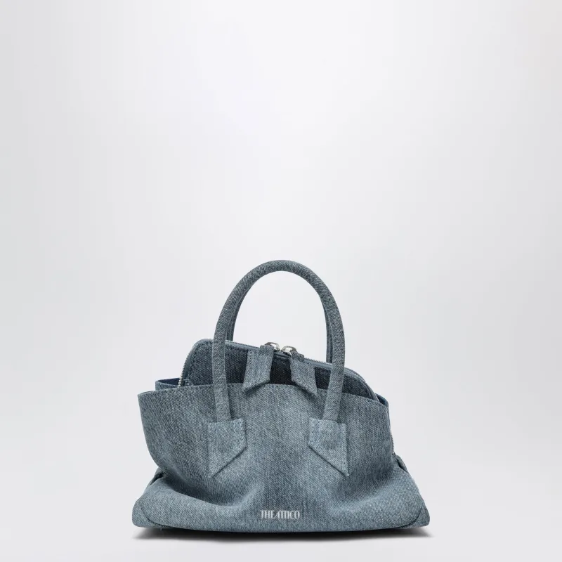 La Passeggiata Mini Bag In Washed Denim made by The Attico