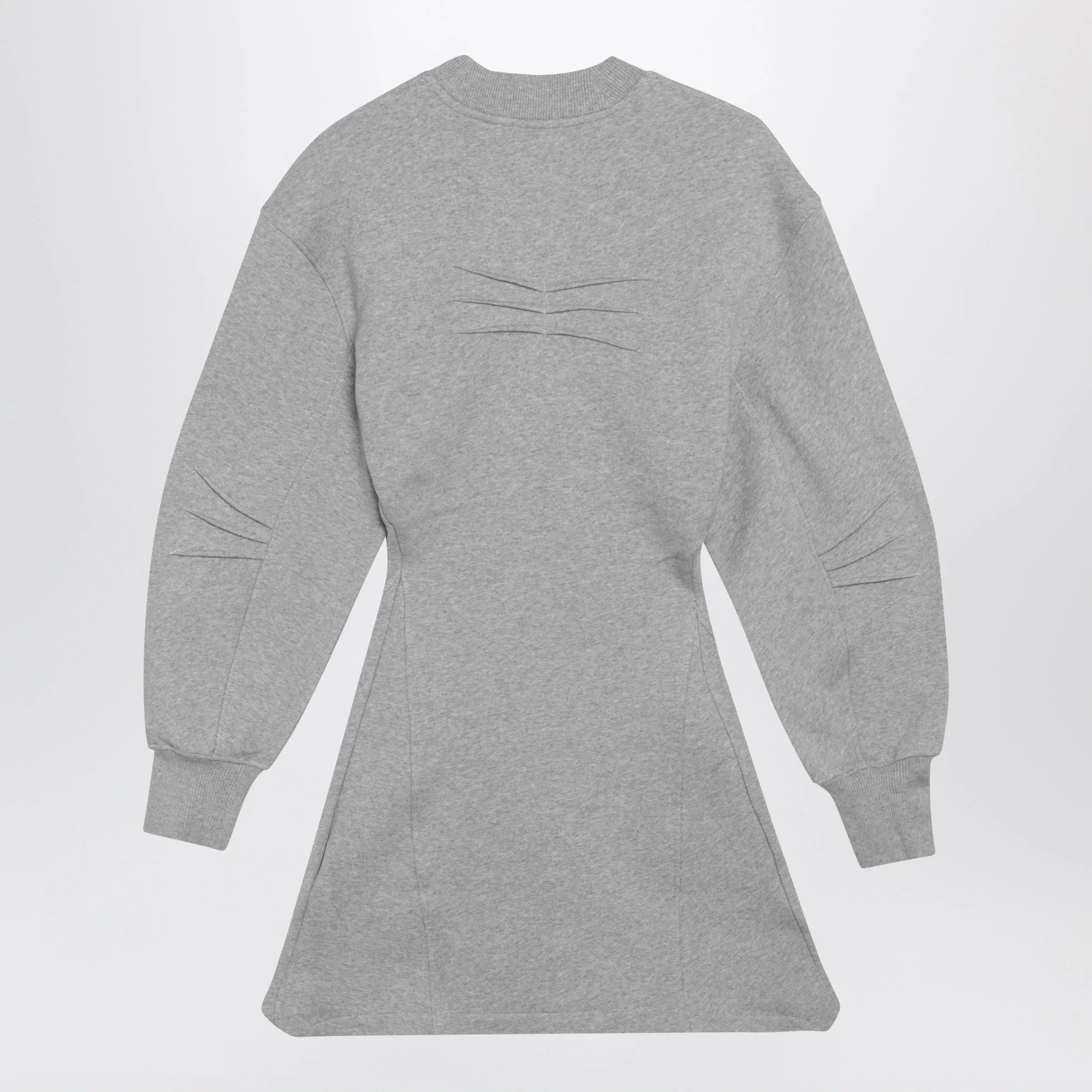Melange Cotton Jersey Mini Dress In Grey sold by Wanan Luxury product image thumbnail 2