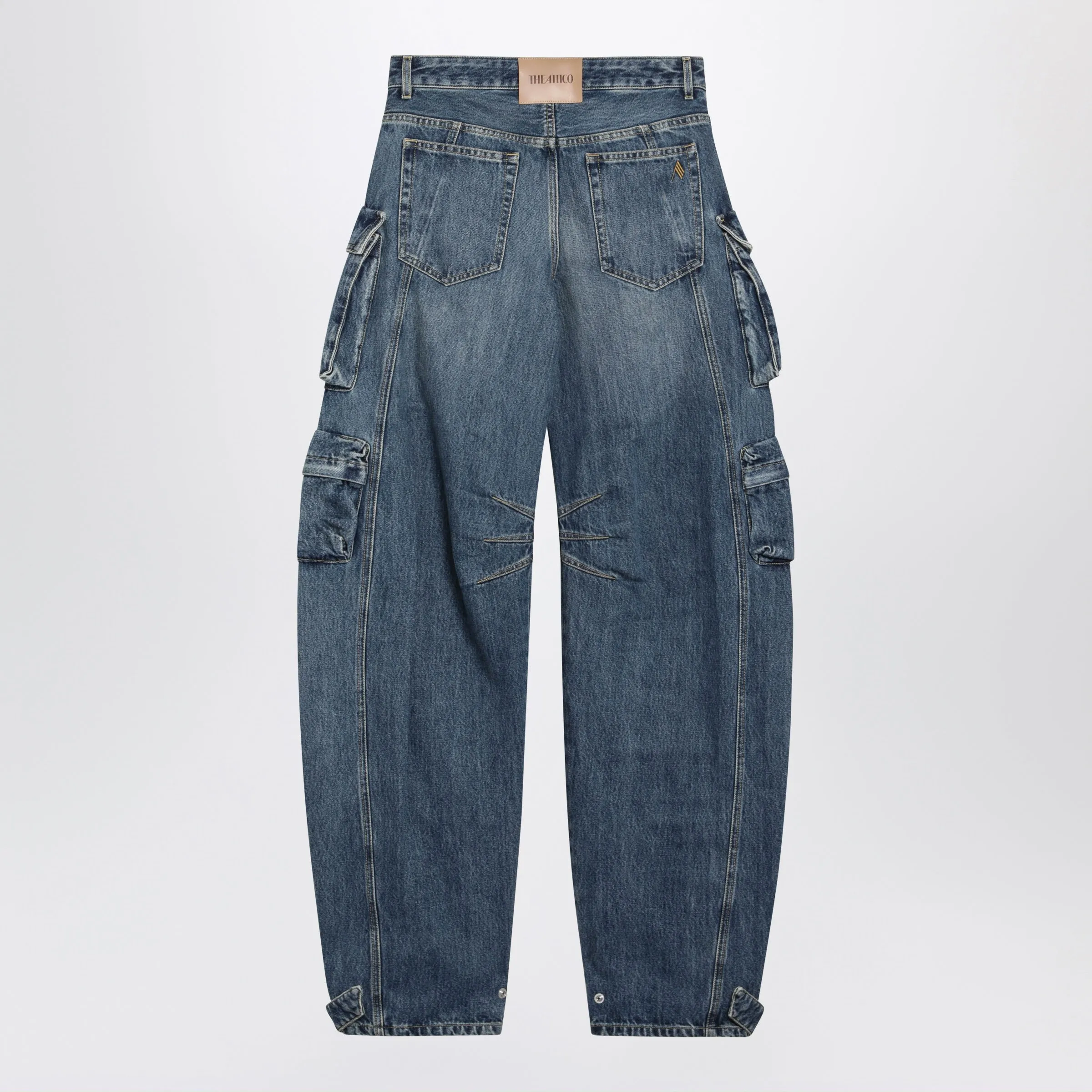 Fern Washed Blue Cargo Trousers sold by Wanan Luxury product image thumbnail 2