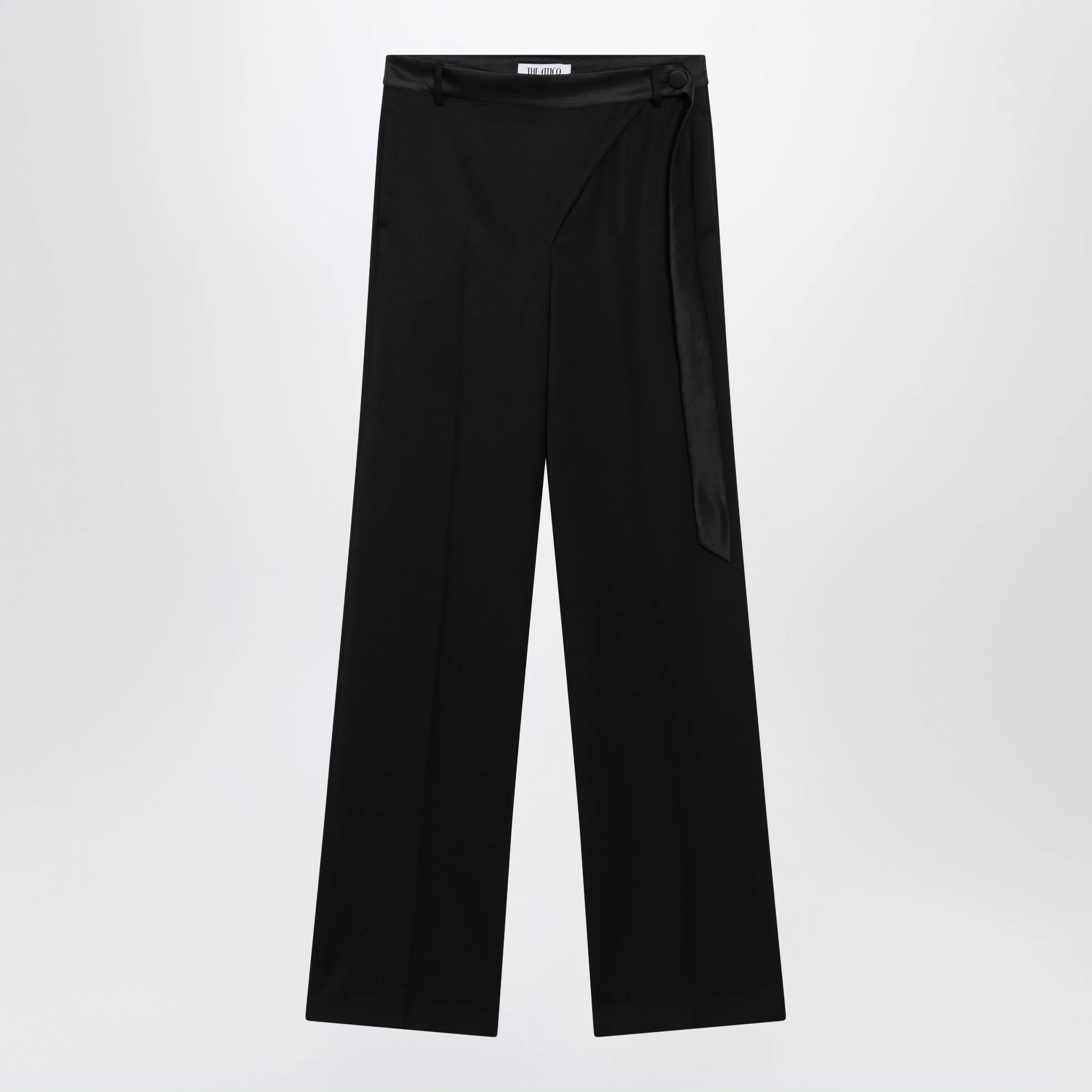 Black Virgin Wool Tuxedo Trousers sold by Wanan Luxury