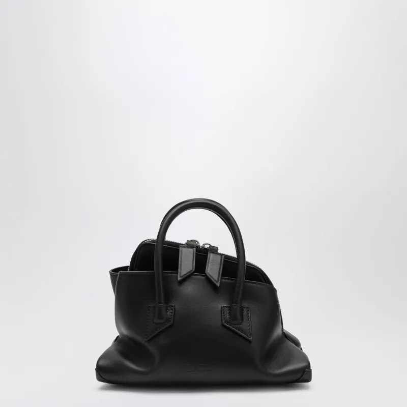 Black Leather La Passeggiata Mini Bag made by The Attico