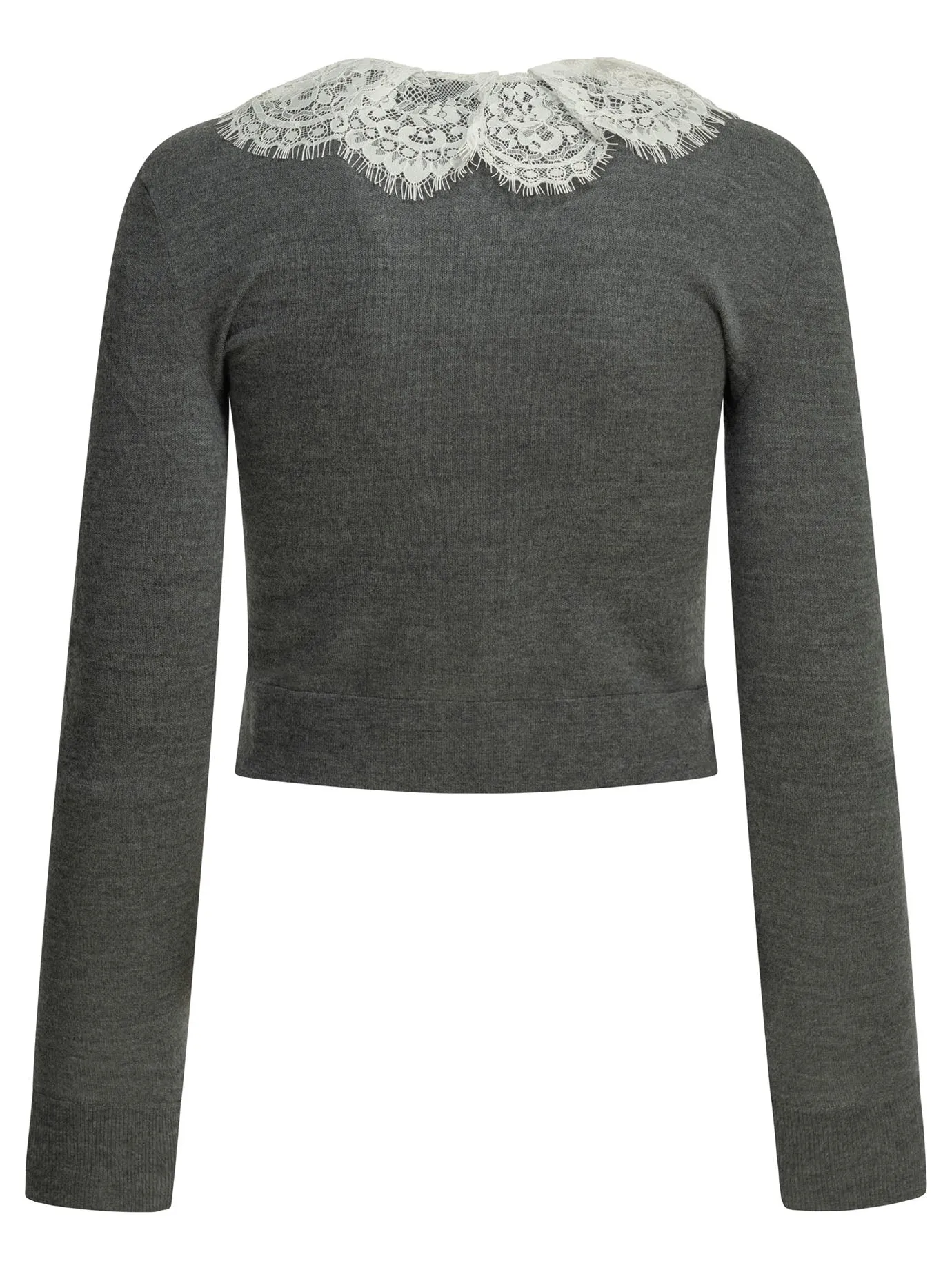 Sweater With Lace Collar Knitwear Grey sold by Wanan Luxury product image thumbnail 2