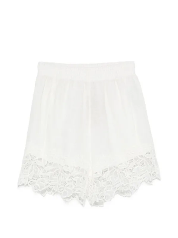 Embroidered Linen Shorts made by Ermanno Scervino