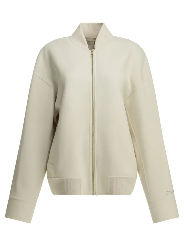 Virgin Wool Bomber Jacket Jackets And Coats White made by MaxMara