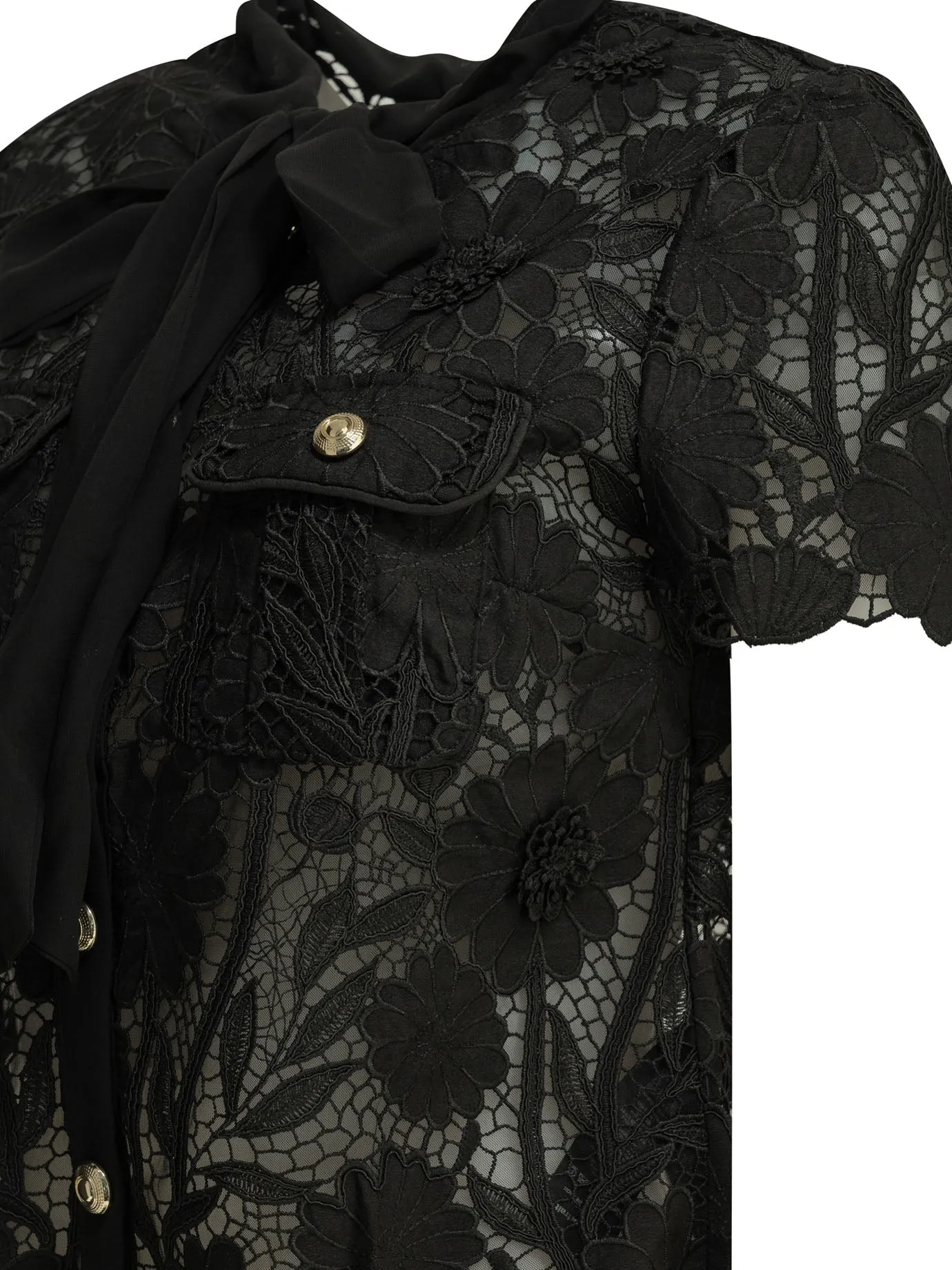 Lace Blouse Shirts Black sold by Wanan Luxury product image thumbnail 4