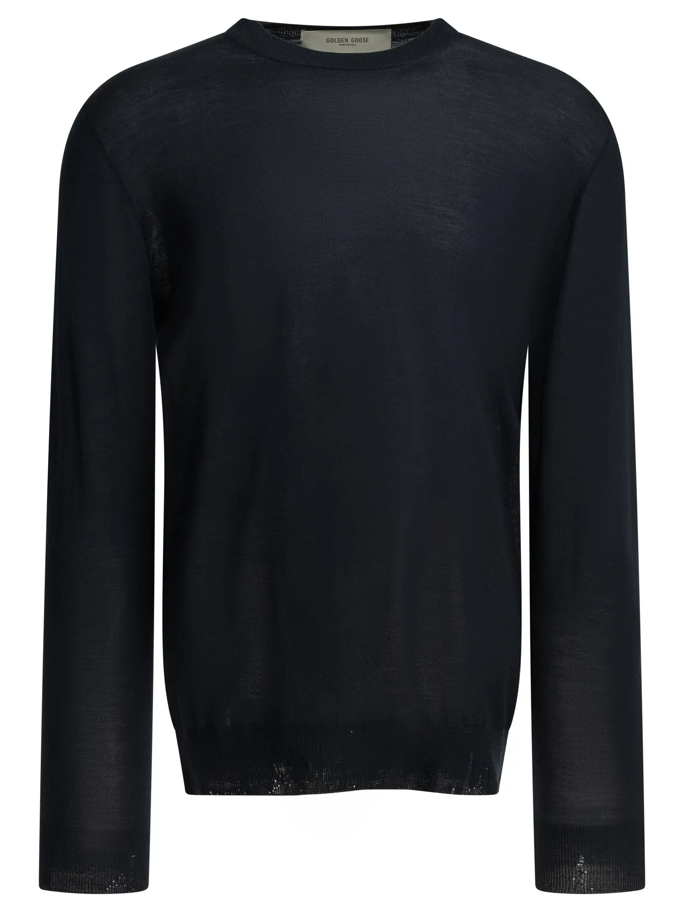 Wool Crew Neck Sweater Knitwear Blue sold by Wanan Luxury