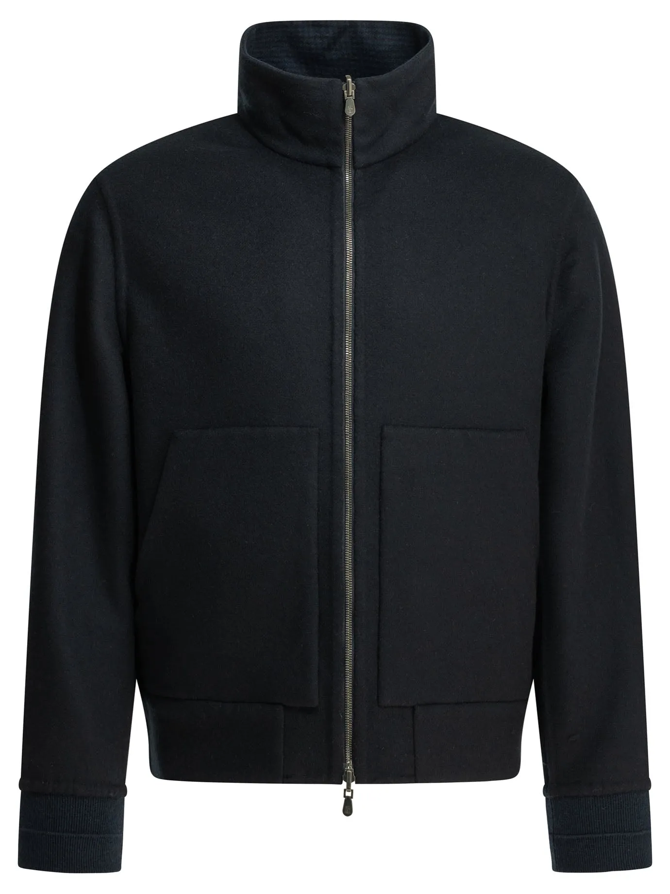 Cashmere Bomber Jacket Jackets And Coats Blue sold by Wanan Luxury product image thumbnail 2