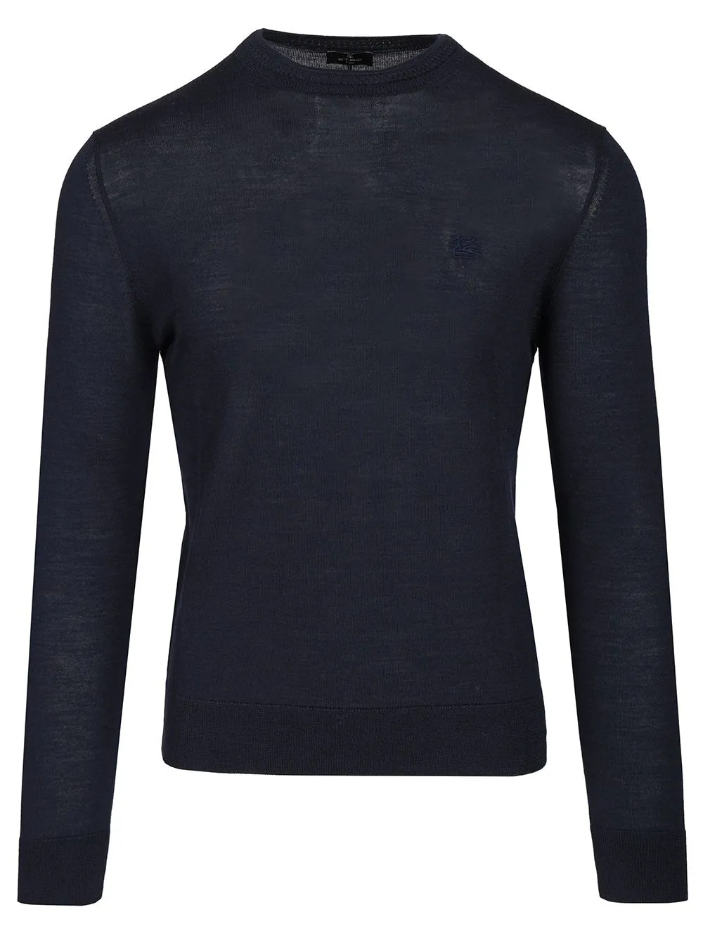 Wool And Silk Sweater Knitwear Blue sold by Wanan Luxury