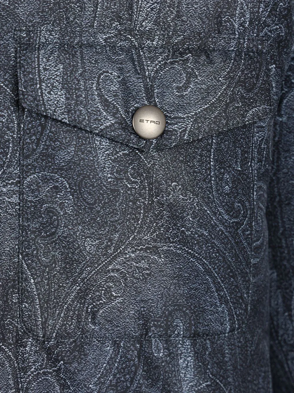 Paisley Decoration Overshirt Jackets Blue sold by Wanan Luxury product image thumbnail 5