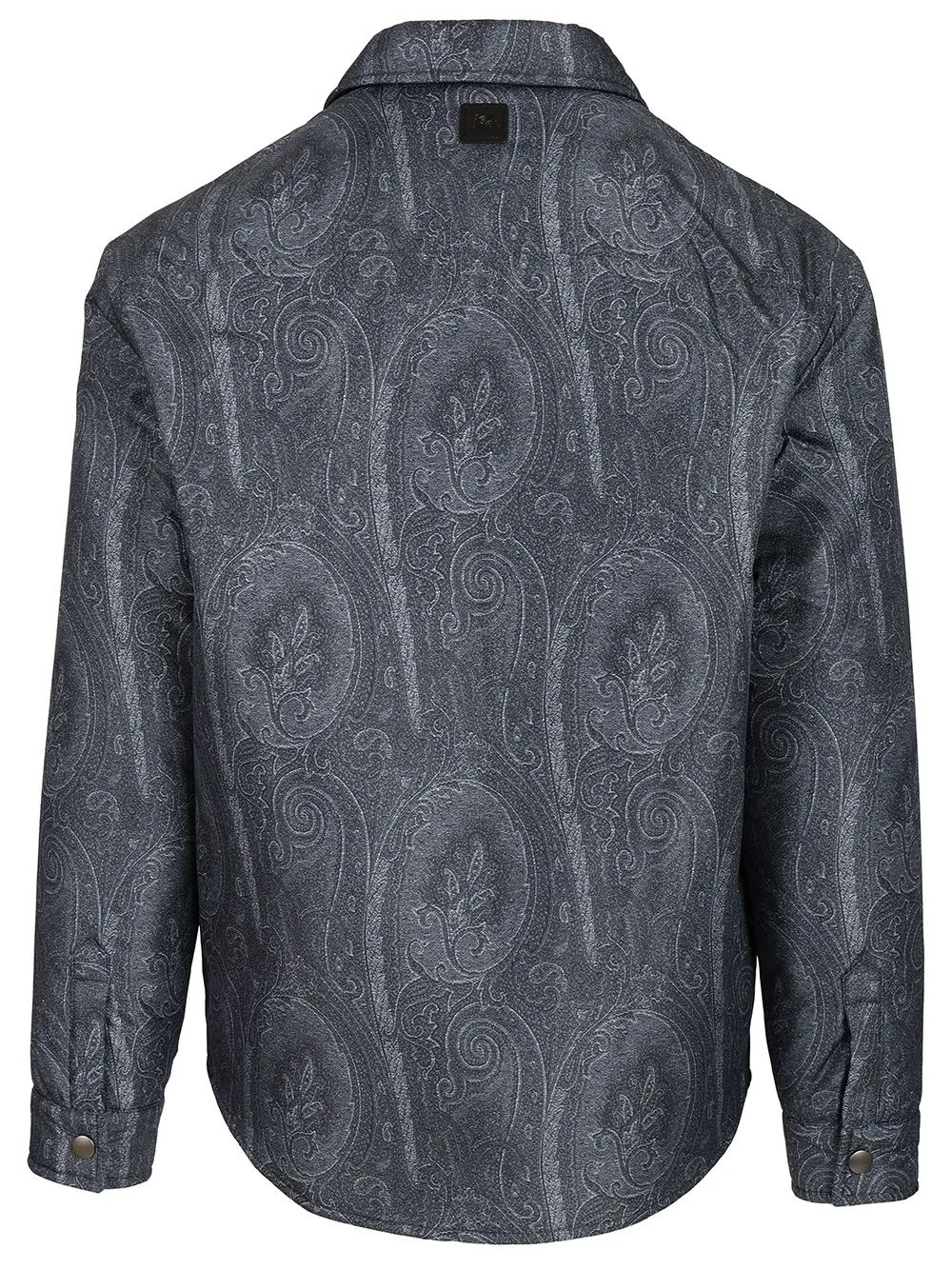 Paisley Decoration Overshirt Jackets Blue sold by Wanan Luxury product image thumbnail 2