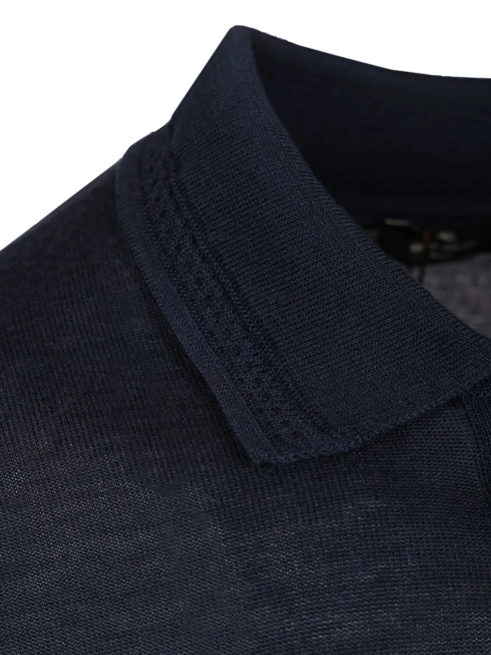 Wool And Silk Polo Shirt Knitwear Blue sold by Wanan Luxury product image thumbnail 4