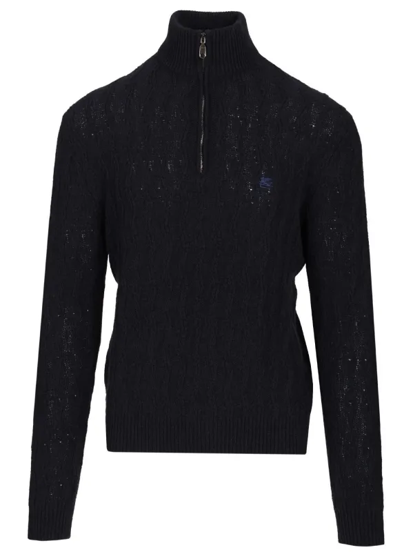 Cashmere Turtlenceck Knitwear Blue made by Etro
