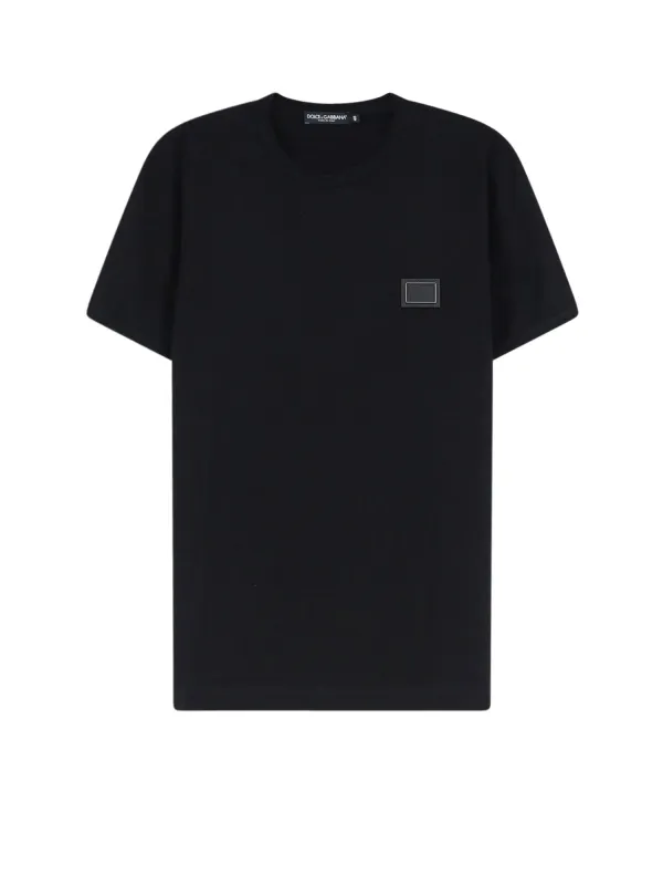 Cotton T-Shirt With Iconic Detail made by Dolce & Gabanna