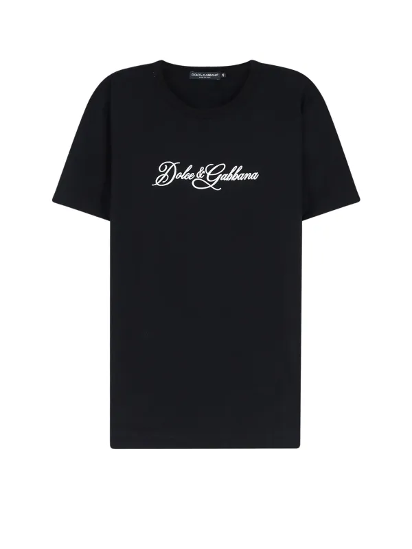 Cotton T-Shirt With Logo made by Dolce & Gabanna