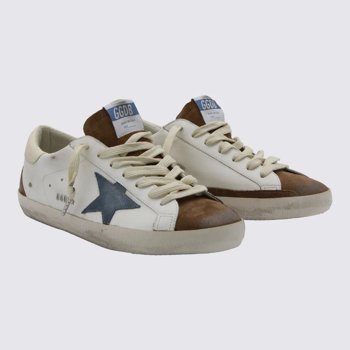 Sneakers White/Brown/Blue Denim/Cream sold by Wanan Luxury product image thumbnail 2