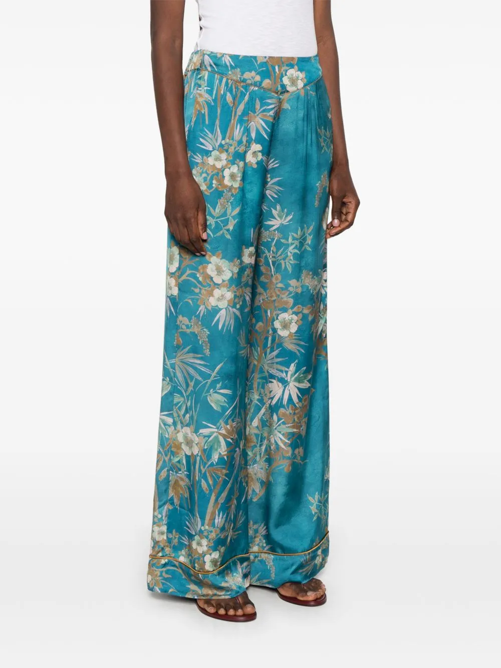 Printed Satin Trousers sold by Wanan Luxury product image thumbnail 5