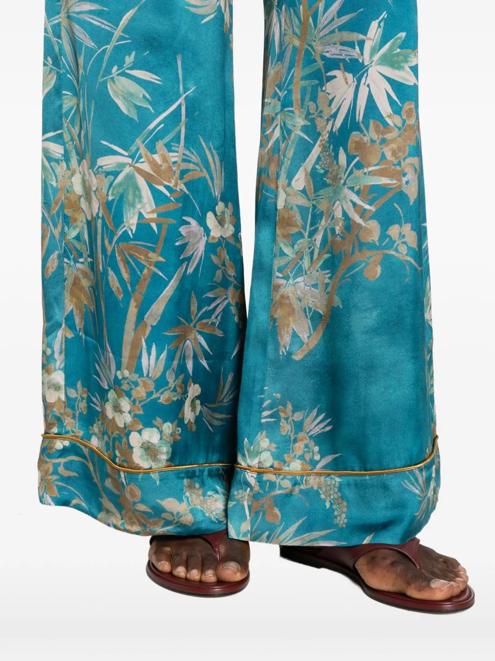 Printed Satin Trousers sold by Wanan Luxury product image thumbnail 3