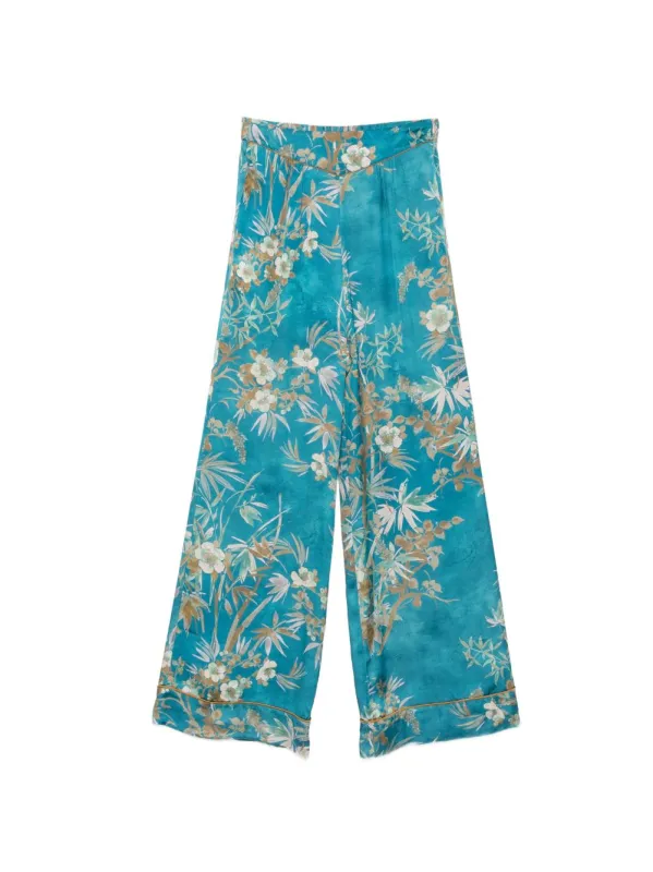 Printed Satin Trousers made by Forte Forte