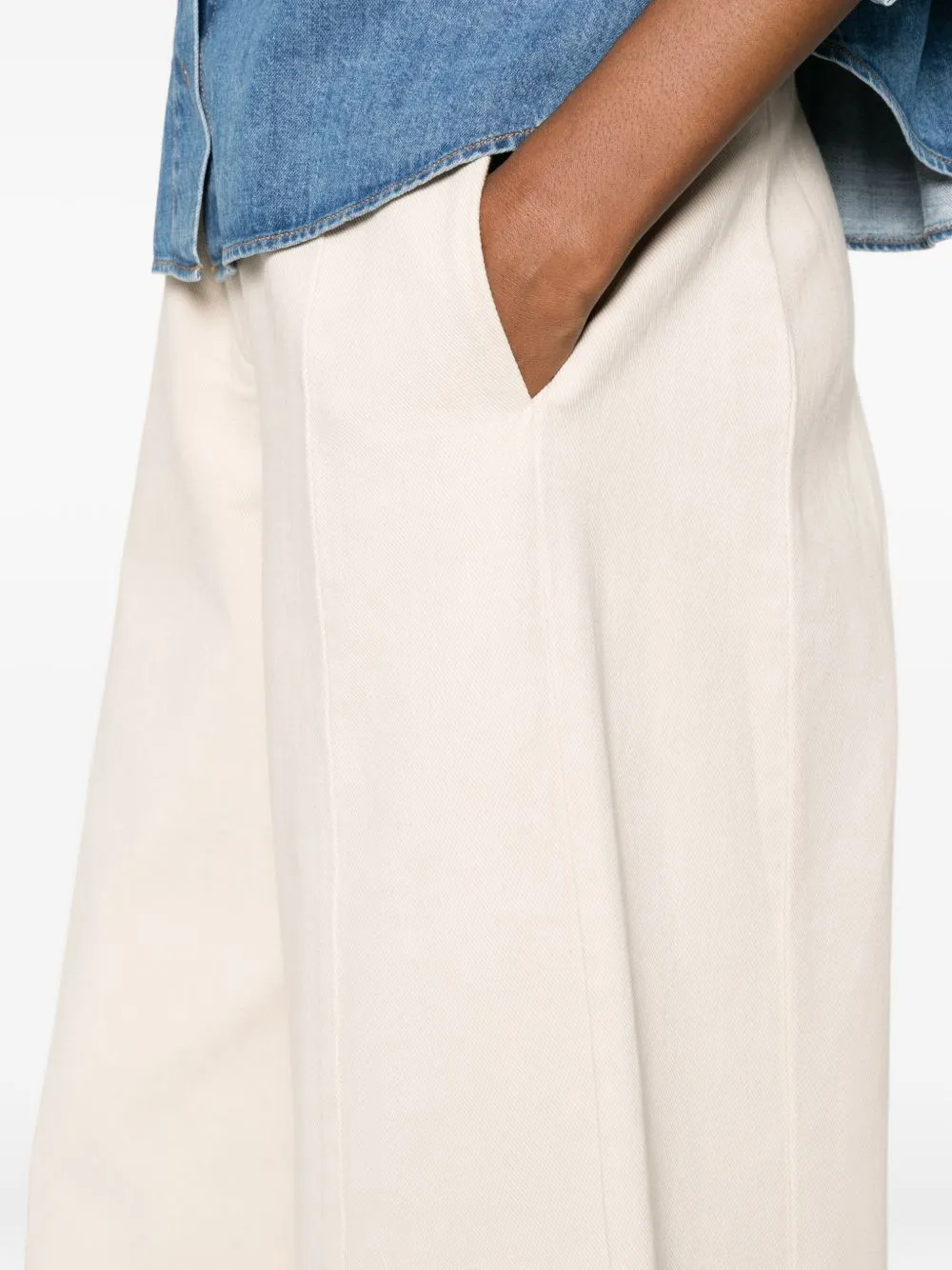 Cotton Wide-Leg Trousers sold by Wanan Luxury product image thumbnail 4