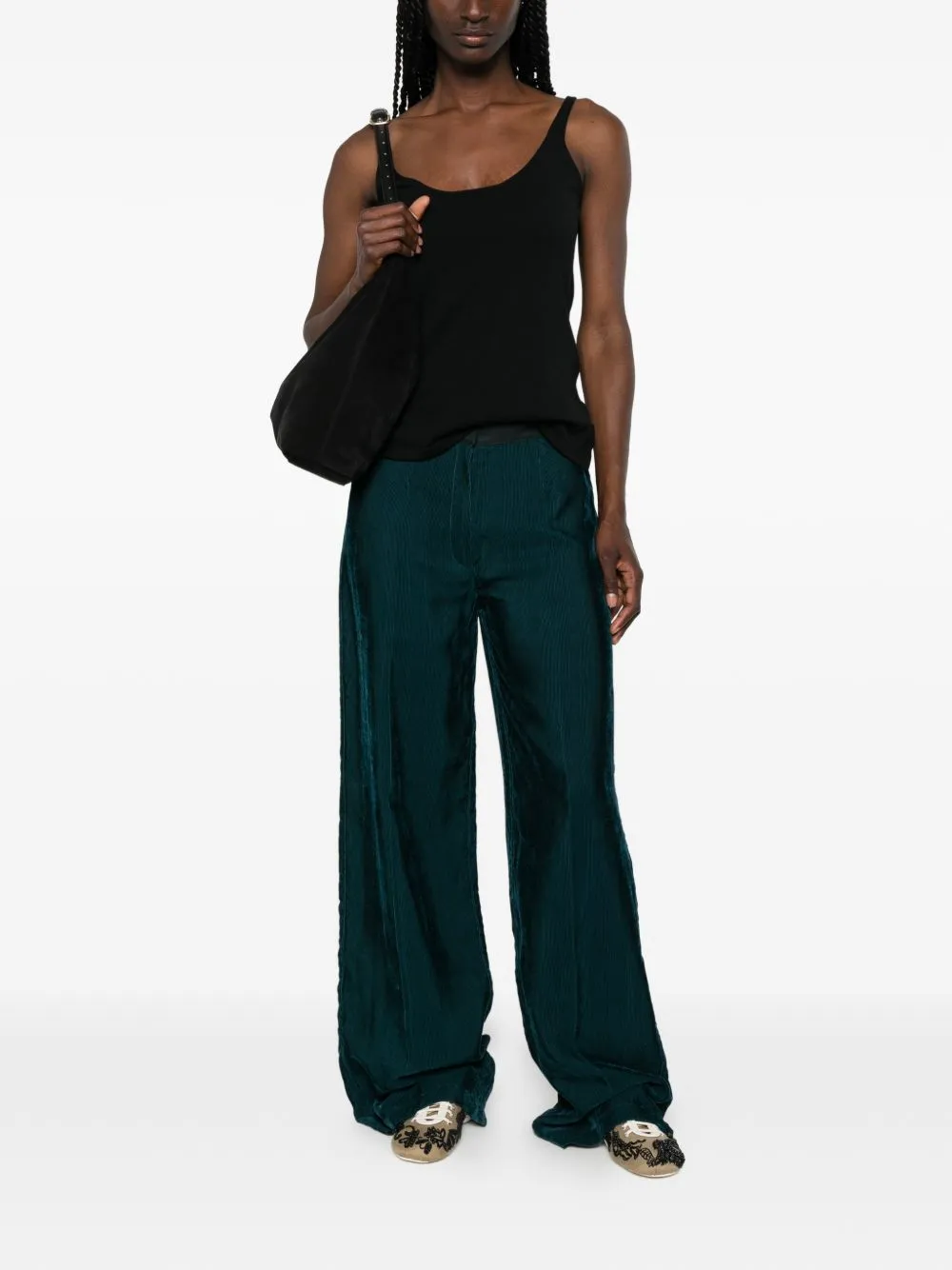 Velvet High-Waisted Trousers sold by Wanan Luxury product image thumbnail 5