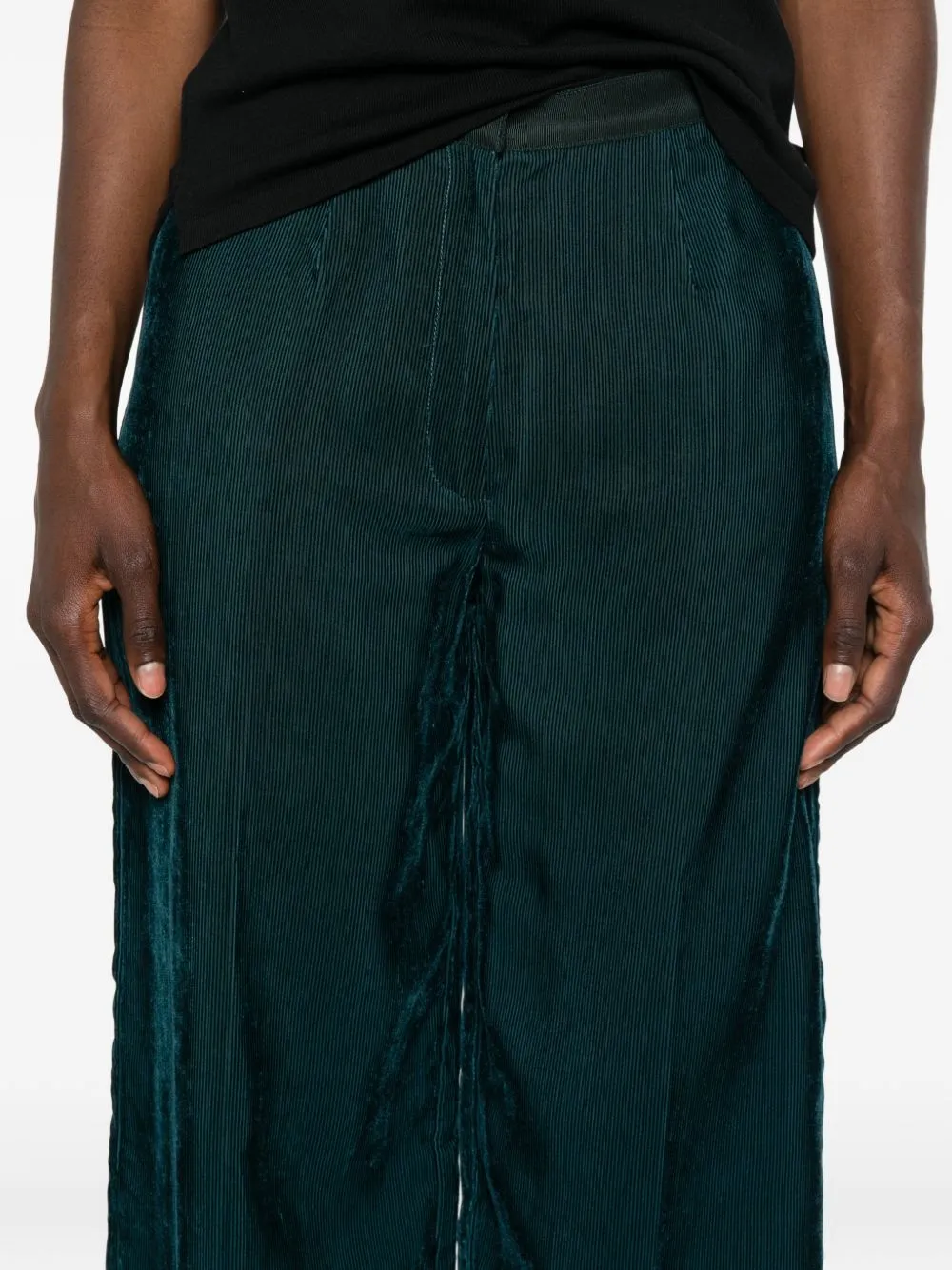 Velvet High-Waisted Trousers sold by Wanan Luxury product image thumbnail 2