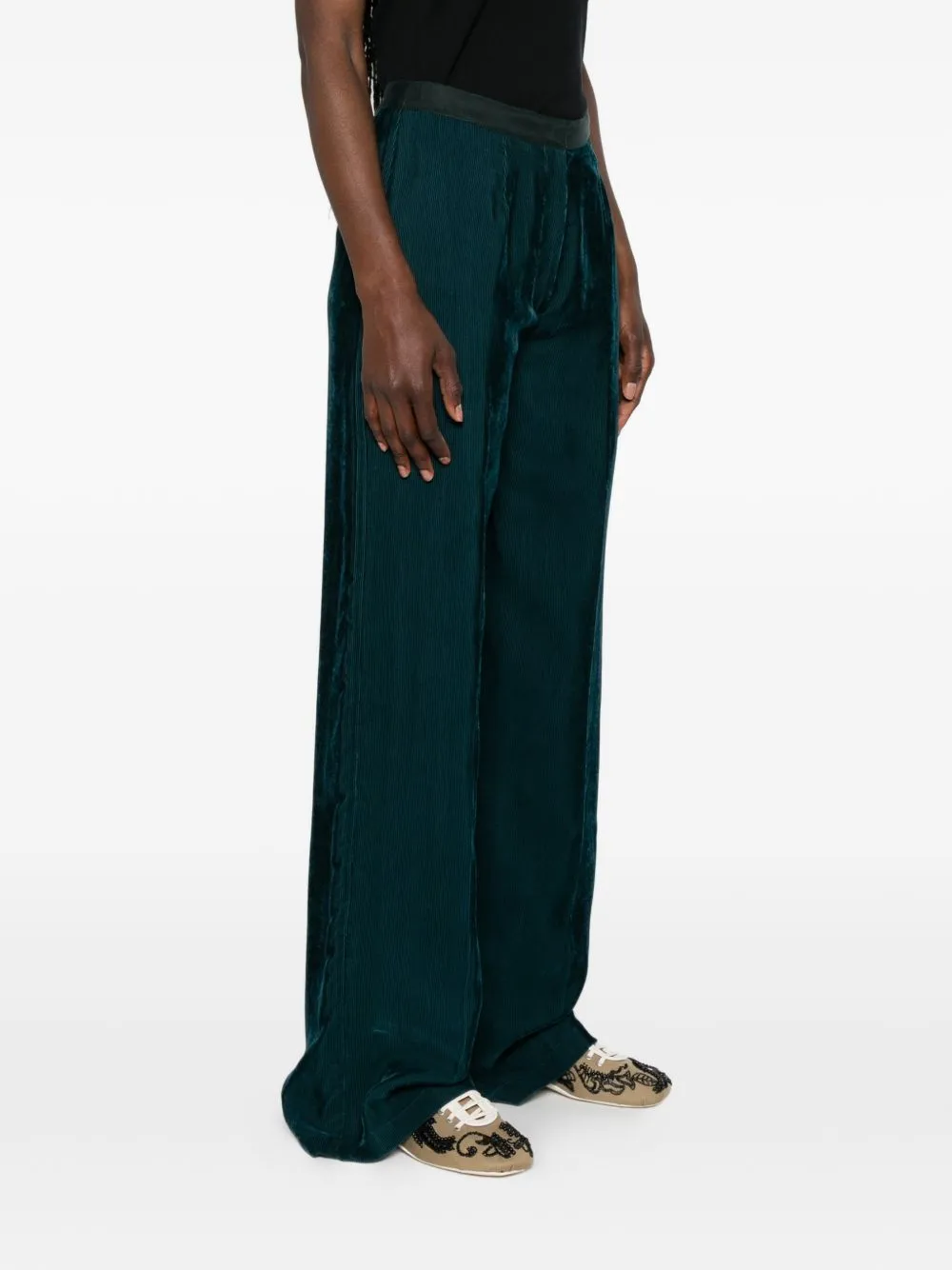 Velvet High-Waisted Trousers sold by Wanan Luxury product image thumbnail 4