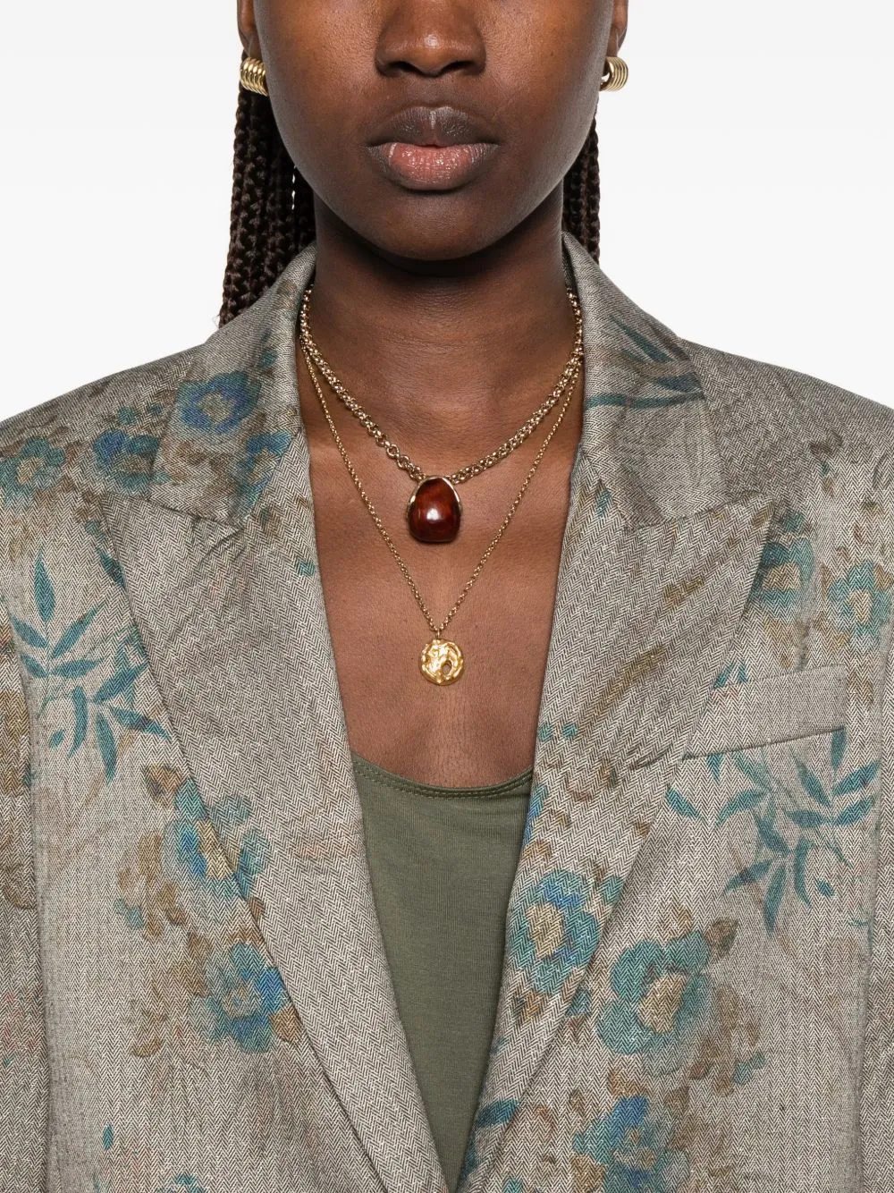 Printed Single-Breasted Jacket sold by Wanan Luxury product image thumbnail 2