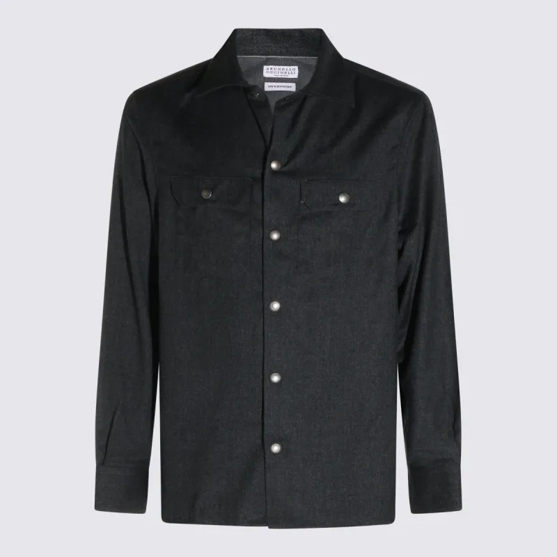 Shirts Dark Grey made by Brunello Cucinelli