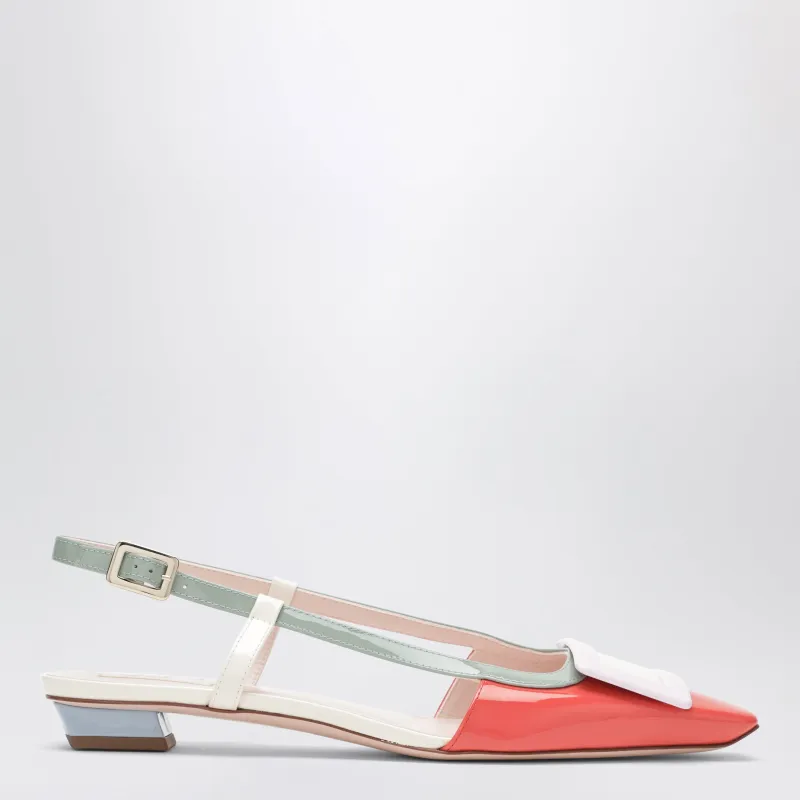 Multicolour Belle Vivier Slingback Ballerinas In Patent Leather made by Roger Vivier