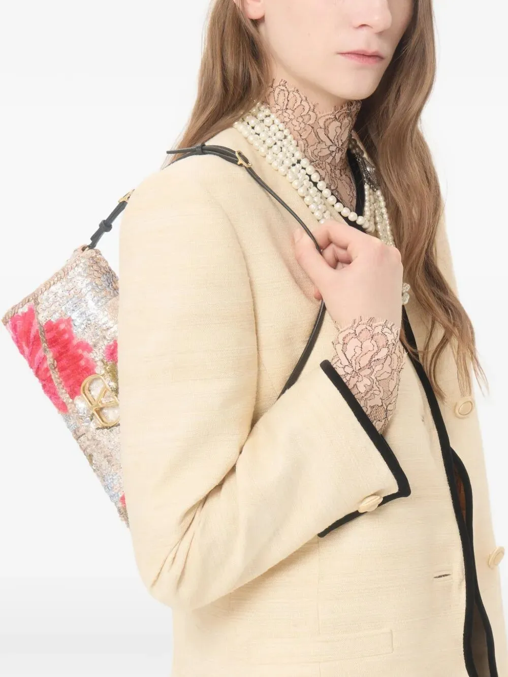 Small Devain Embroidered Shoulder Bag sold by Wanan Luxury product image thumbnail 5