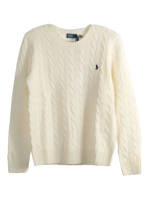 Cable Wool And Cashmere Crewneck Jumper made by Polo by Ralph Lauren