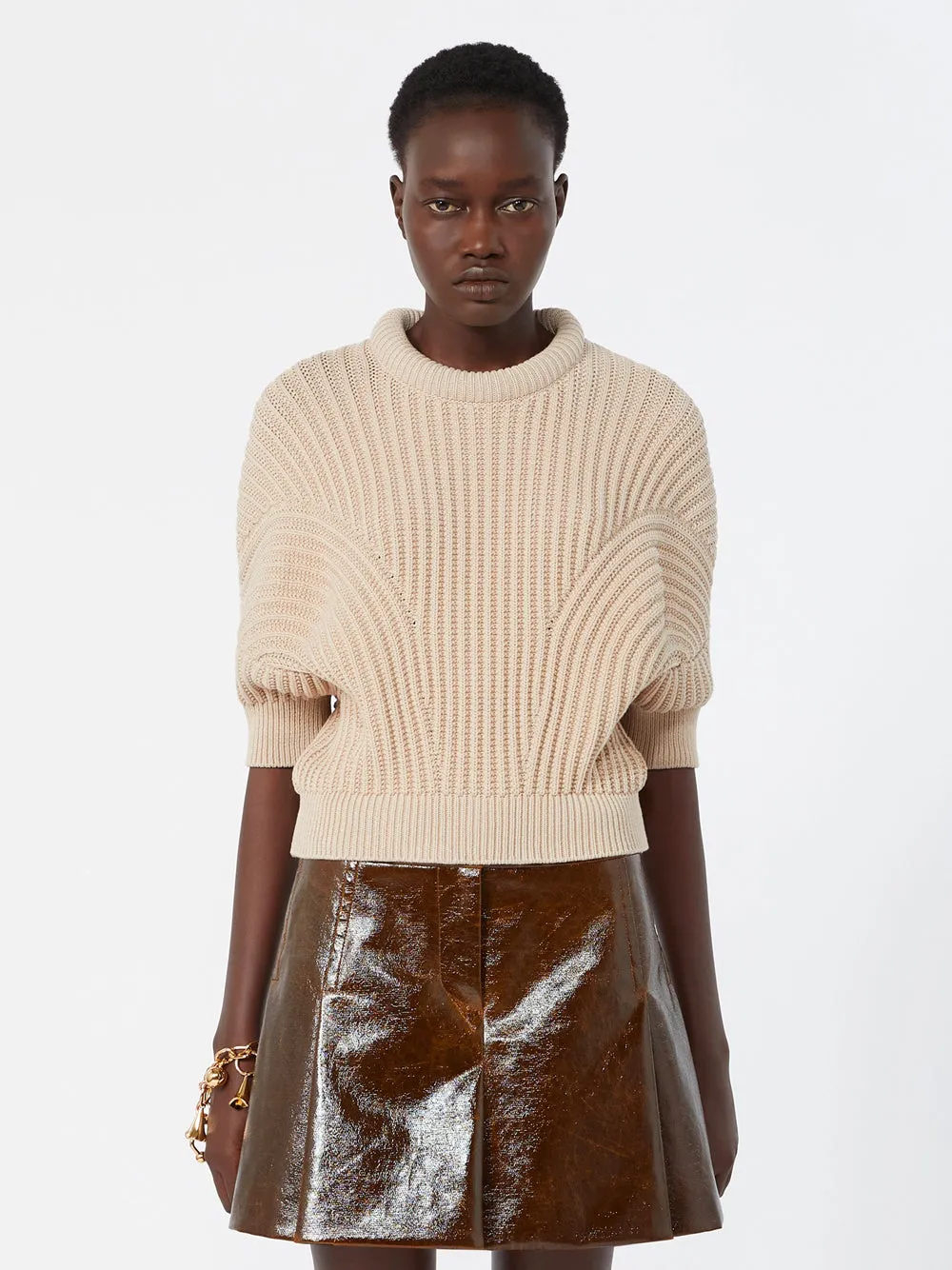 Cotton Blend Sweater With Sunburst Pattern sold by Wanan Luxury product image thumbnail 2