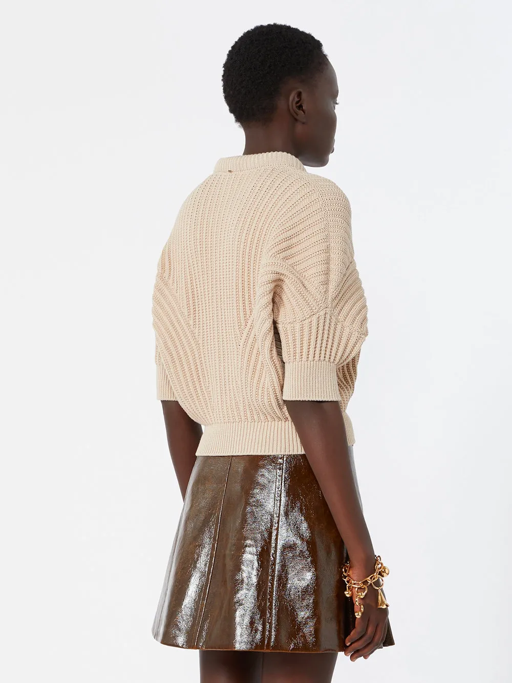 Cotton Blend Sweater With Sunburst Pattern sold by Wanan Luxury product image thumbnail 3