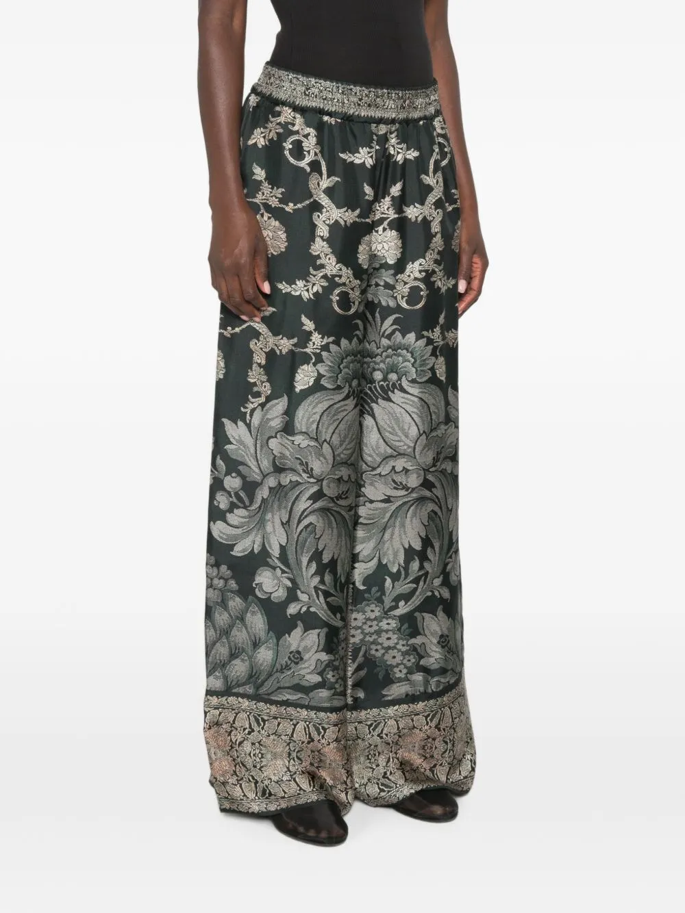 Printed Silk Trousers sold by Wanan Luxury product image thumbnail 4