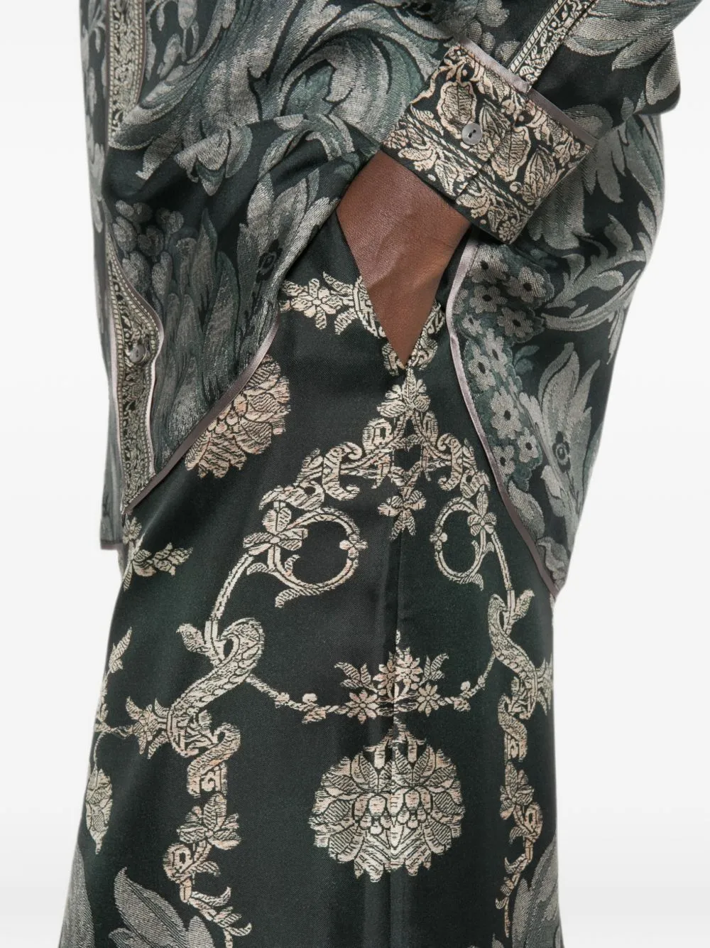 Printed Silk Trousers sold by Wanan Luxury product image thumbnail 2