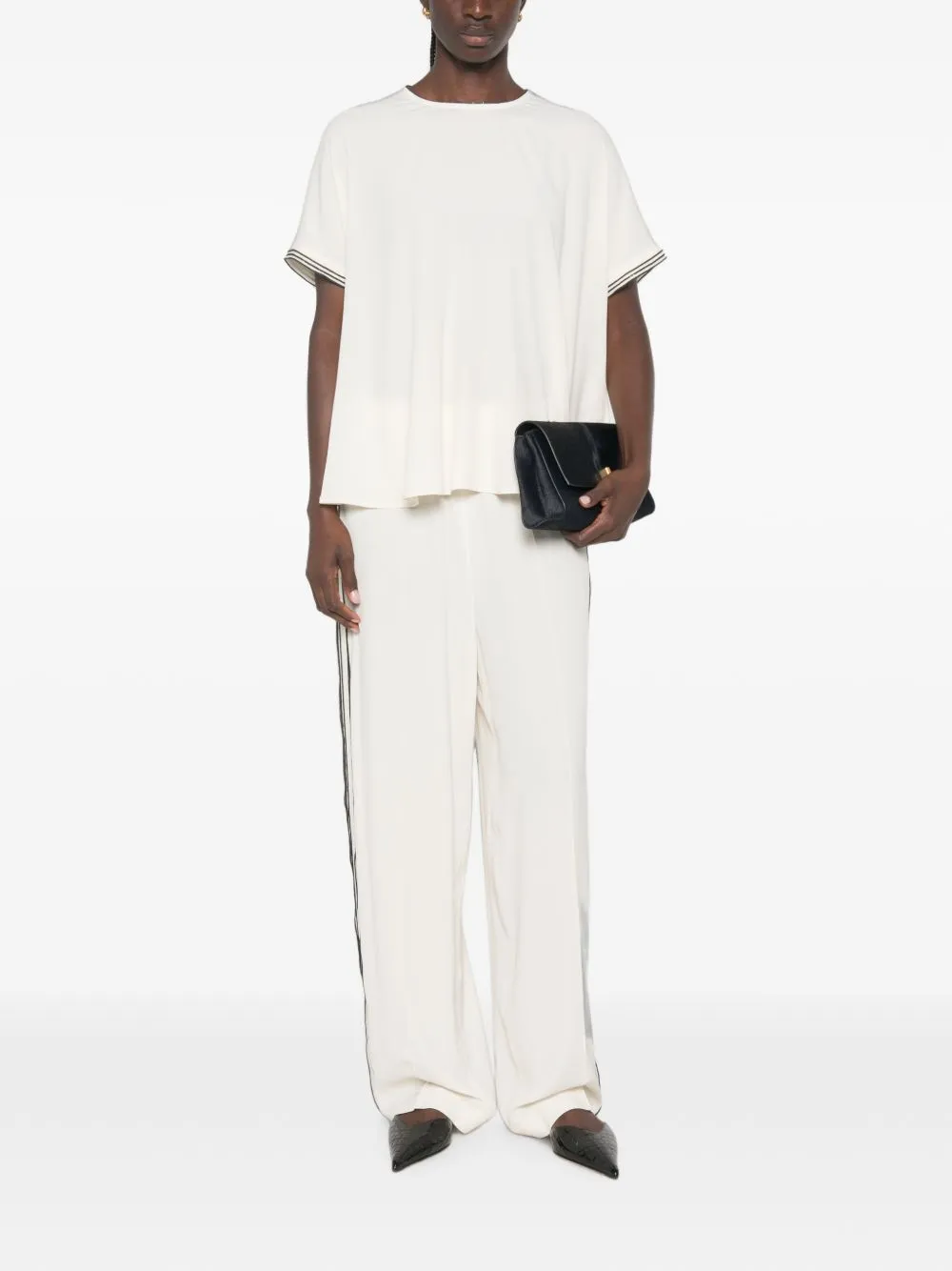 Silk Blend Trousers sold by Wanan Luxury product image thumbnail 4