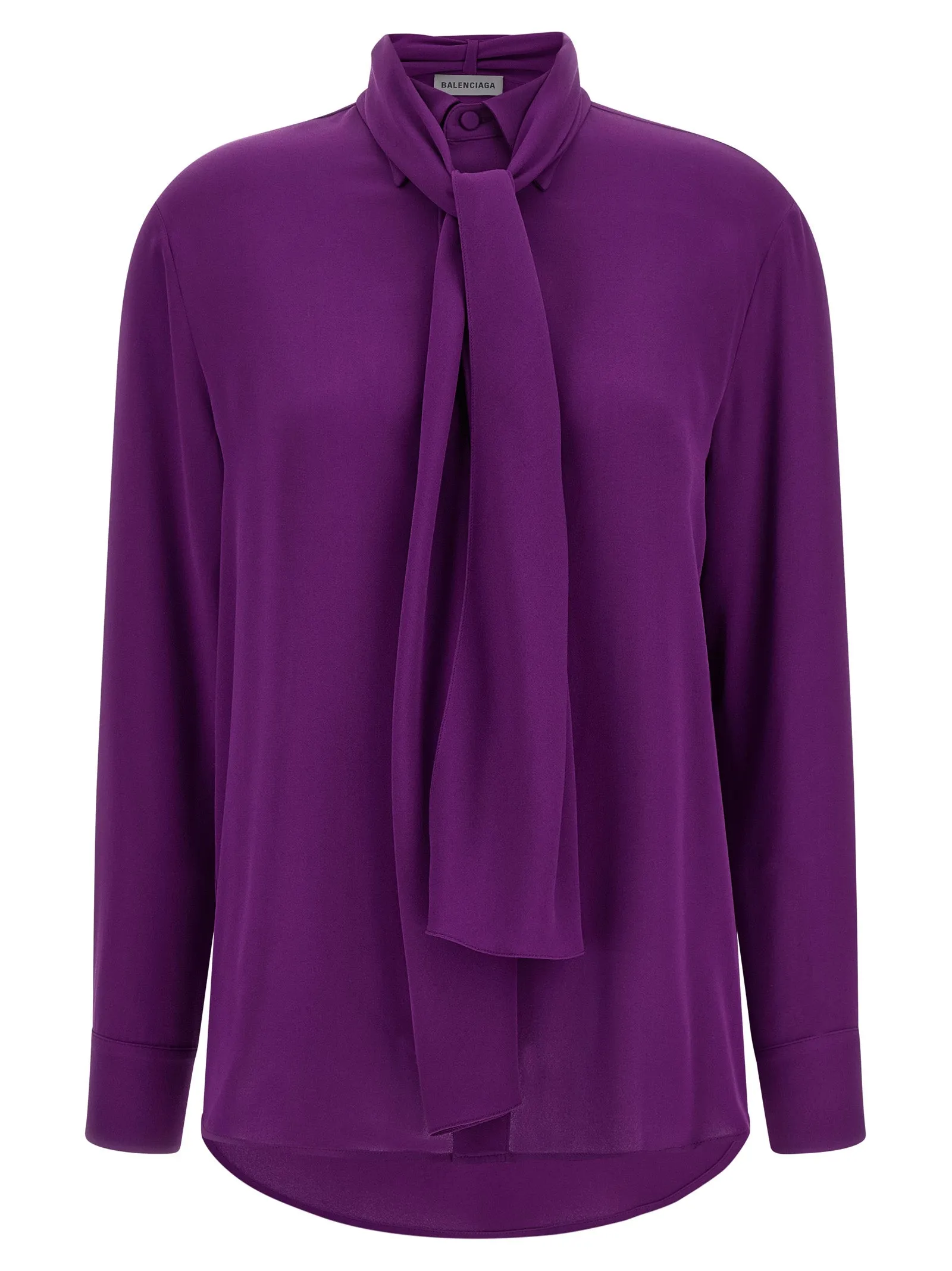Shirt With Scarf Shirt And Blouse Purple sold by Wanan Luxury