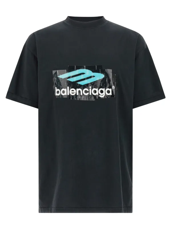 Printed T-Shirt Black made by Balenciaga