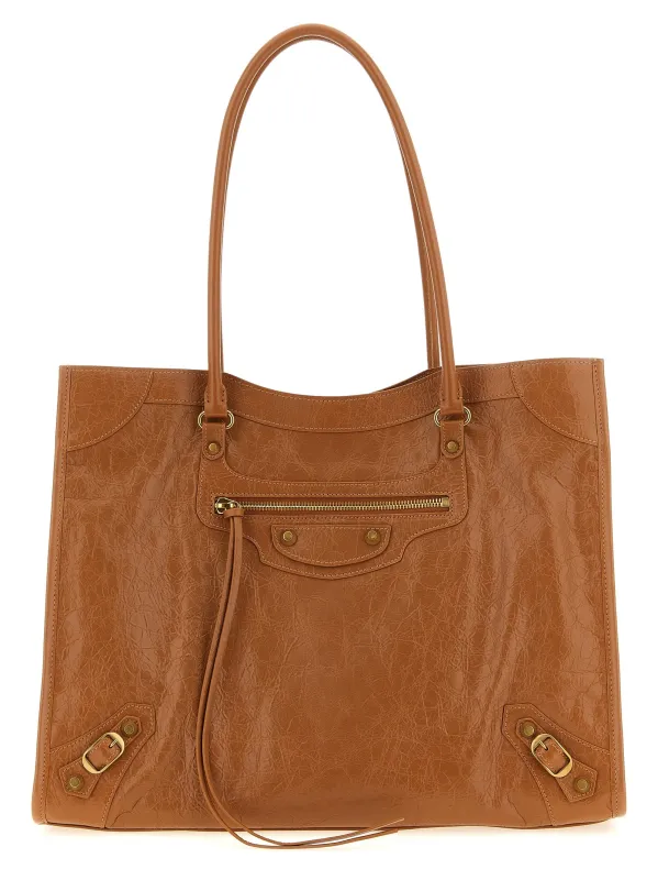 Tote Le City M Shoulder Bags Brown made by Balenciaga
