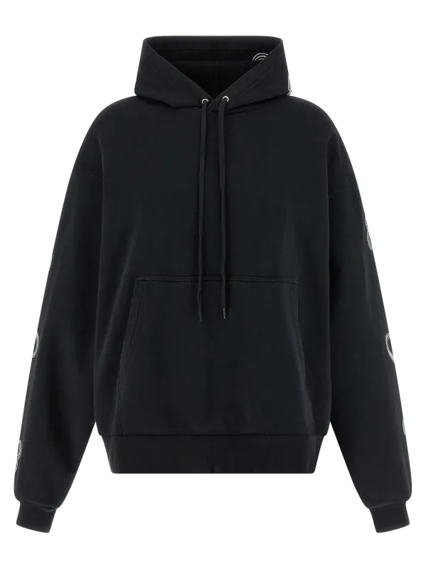 Cursive Sweatshirt Black made by Balenciaga