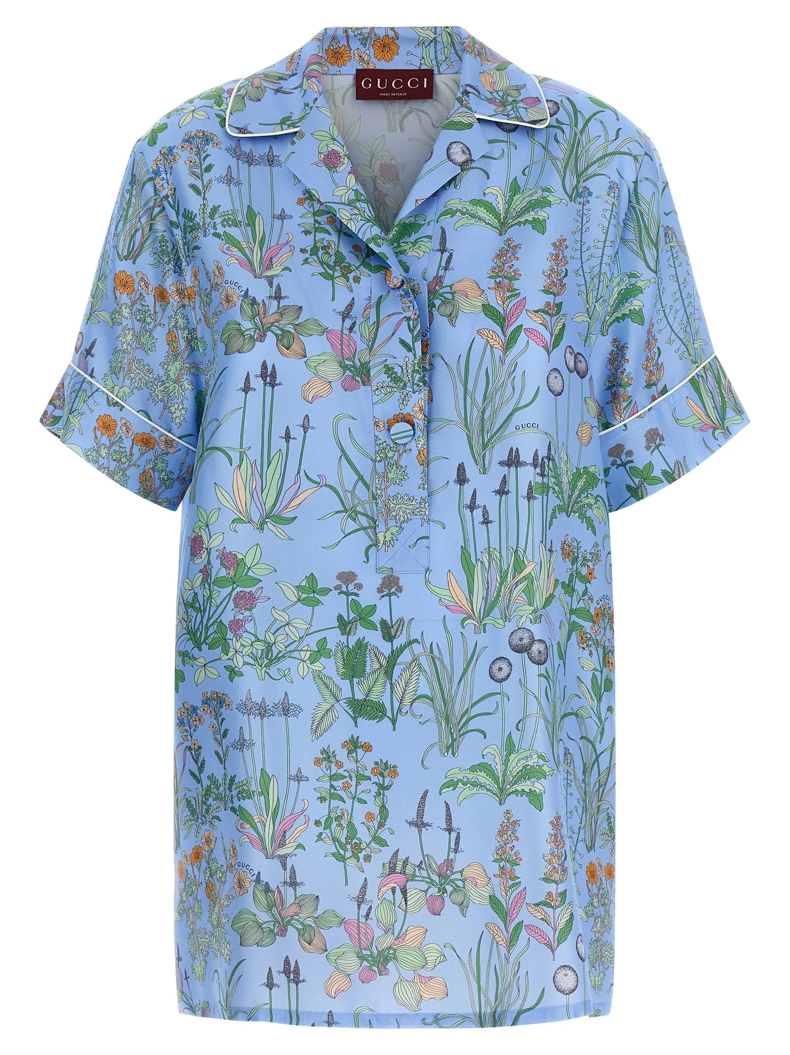 Silk Blouse Shirt And Blouse Light Blue sold by Wanan Luxury