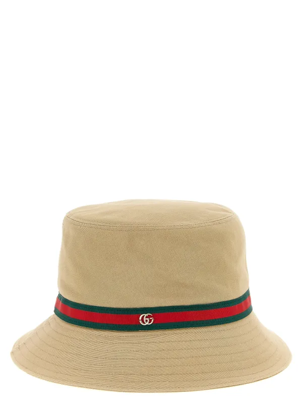 Web Tape Bucket Hat Beige made by Gucci
