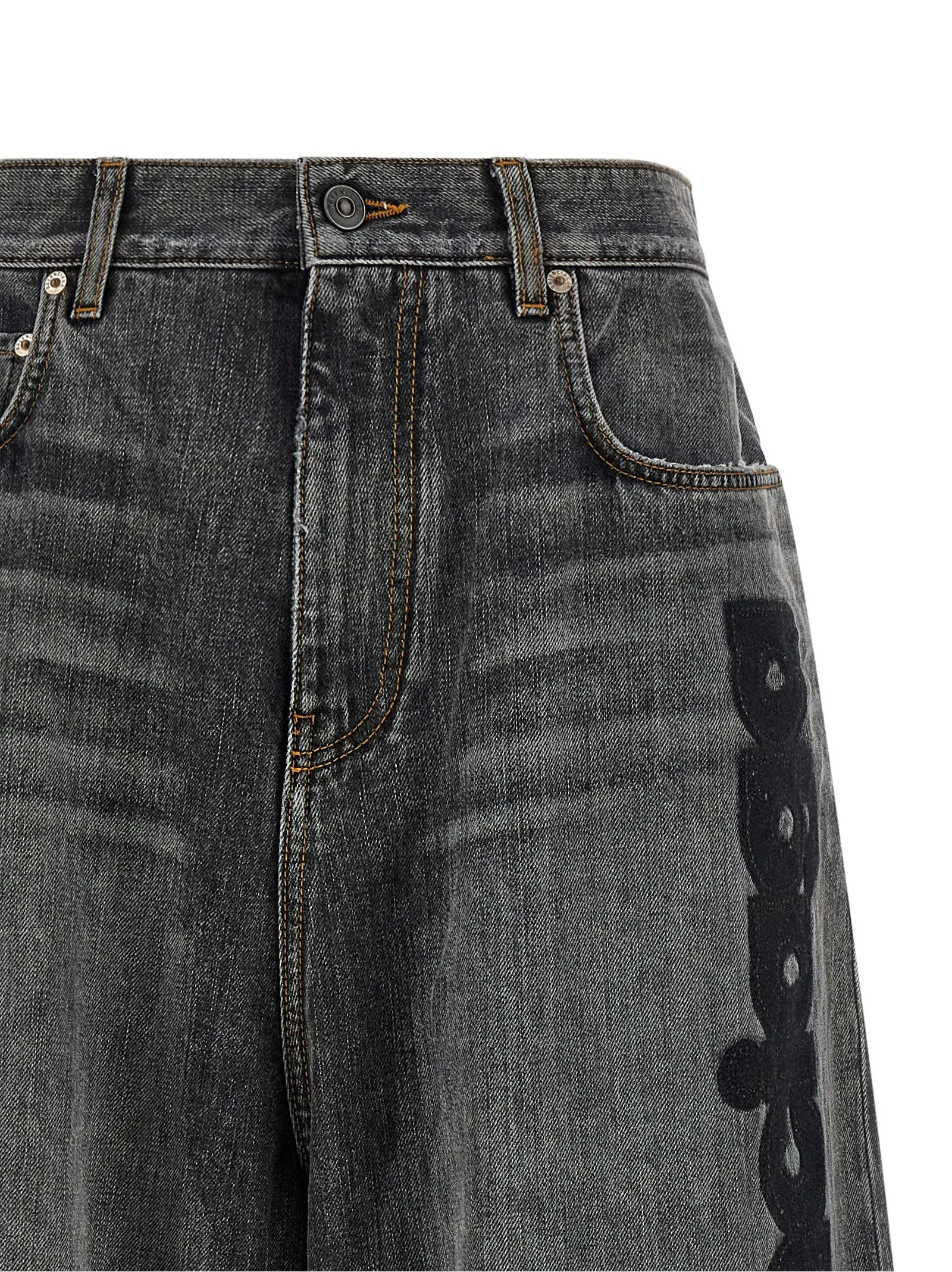 Low Crotch Baggy Jeans Gray sold by Wanan Luxury product image thumbnail 4