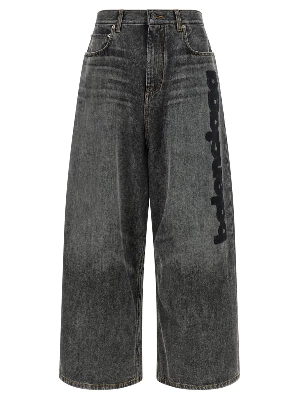 Low Crotch Baggy Jeans Gray made by Balenciaga