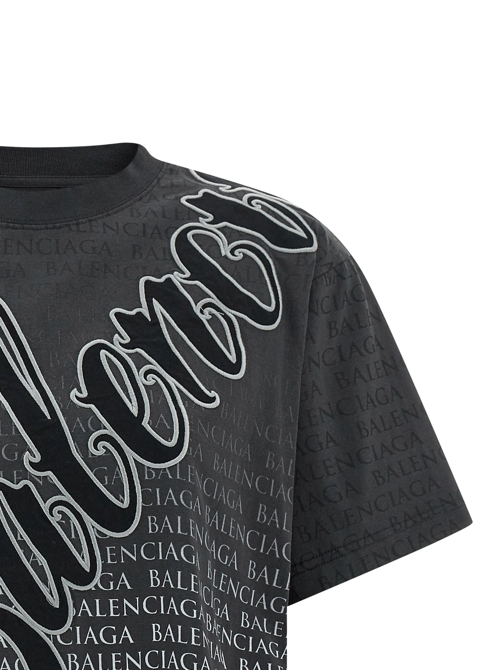 Cursive T-Shirt Black sold by Wanan Luxury product image thumbnail 3