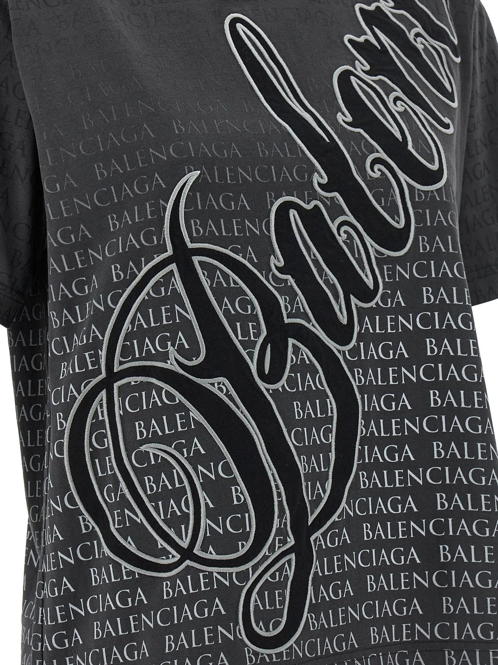 Cursive T-Shirt Black sold by Wanan Luxury product image thumbnail 4