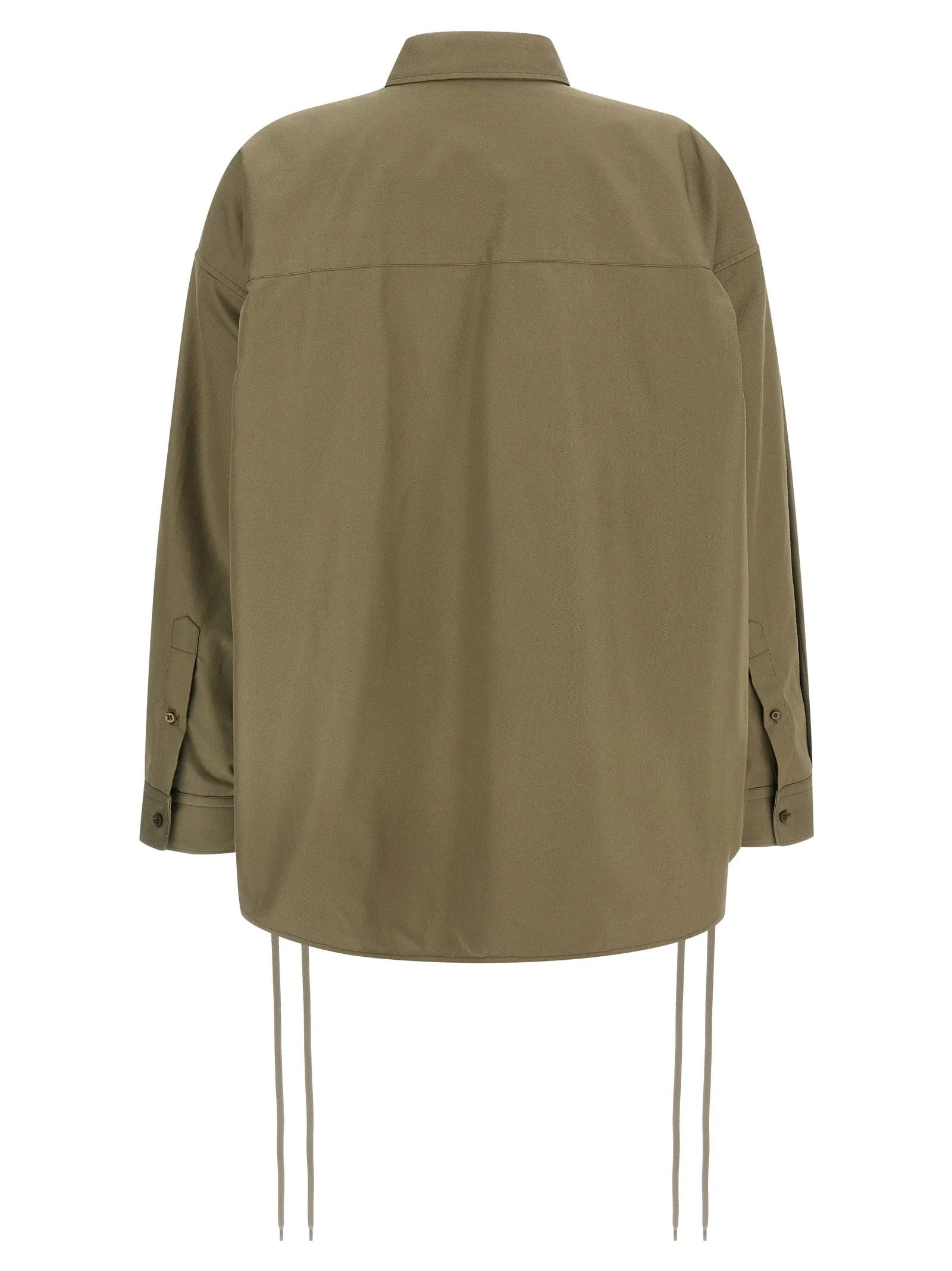 Lace-Up Shirt And Blouse Green sold by Wanan Luxury product image thumbnail 2